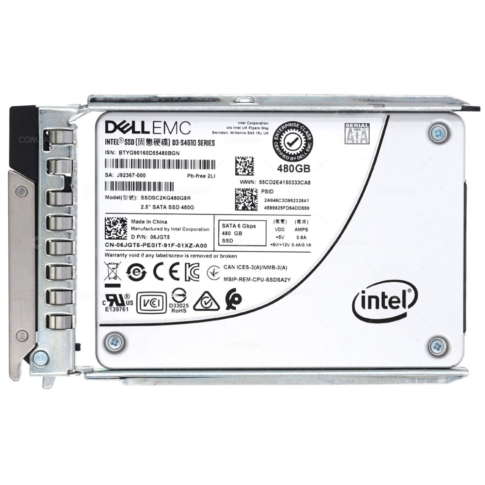 6JGT5 G14  DELL SSD 480GB SATA 6G 2.5" SFF TLC MIXED USE FOR G14 G15